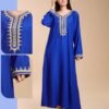 Hawanem Caftan brodé – Réf 13673 – Bleu roi