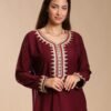 Hawanem Caftan brodé – Réf 13673 – Bordeaux