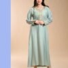 Hawanem Caftan brodé – Réf 13673 – Vert d'eau
