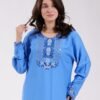 Hawanem Caftan d'intérieur brodé – Réf 13810 – Bleu