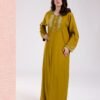Hawanem Caftan d'intérieur brodé – Réf 13810 – Moutarde