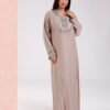 Hawanem Caftan d'intérieur brodé – Réf 13810 – Taupe