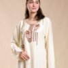 Hawanem Caftan d'intérieur brodé – Réf 13813 – Écru