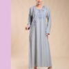 Hawanem Caftan d'intérieur brodé – Réf 13813 – Gris