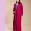 Hawanem Caftan d'intérieur brodé – Réf 13813 – Fuchsia