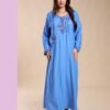 Hawanem Caftan d'intérieur brodé – Réf 13813 – Bleu