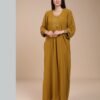 Hawanem Robe d'intérieur longue – Réf 14177 – Moutarde