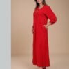 Hawanem Robe d'intérieur longue – Réf 14177 – Rouge