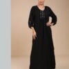 Hawanem Robe d'intérieur longue – Réf 14177 – Noir