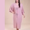 Hawanem Caftan d'intérieur brodé – Réf 14195 – Vieux rose