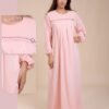 Hawanem Robe d'intérieur longue – Réf 14523 – Rose poudré