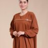 Hawanem Robe d'intérieur longue – Réf 14523 – Rouille
