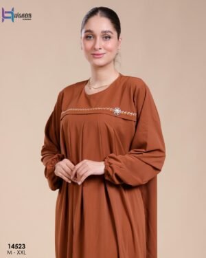 Hawanem Robe d'intérieur longue – Réf 14523 – Rouille