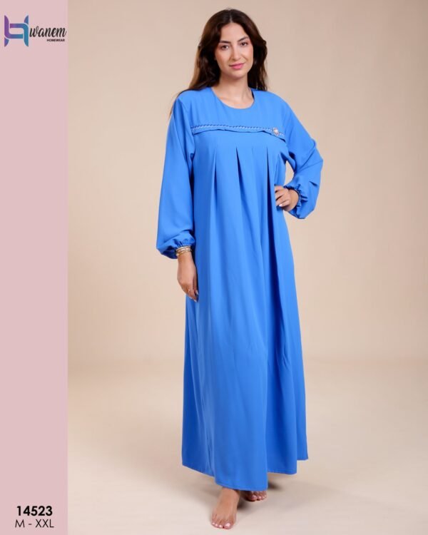 Hawanem Robe d'intérieur longue – Réf 14523 – Bleu