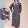 Hawanem Chemise de nuit longue fleurie – Réf 14566 – Noir fleuri Hawanem Chemise de nuit longue fleurie – Réf 14566 – Noir fleuri