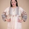 Hawanem Robe longue imprimée – Réf 14863 – Écru marron