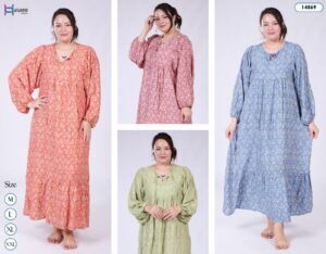Hawanem Robe longue fleurie – Réf 14869 – Couleurs assorties