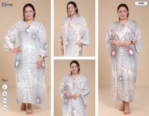 Hawanem Caftan d'intérieur imprimé – Réf 15003 – Couleurs assorties Hawanem Caftan d'intérieur imprimé – Réf 15003 – Couleurs assorties