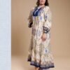 Hawanem Robe longue imprimée – Réf 15104 – Écru jaune