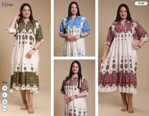 Hawanem Robe imprimée – Réf 15105 – Couleurs assorties