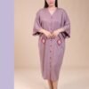 Hawanem Robe longue boutonnée brodée – Réf 15160 – Taupe Hawanem Robe longue boutonnée brodée – Réf 15160 – Taupe