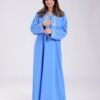 Hawanem Djellaba d'intérieur brodée – Réf 16135 – Bleu