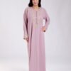 Hawanem Djellaba d'intérieur brodée – Réf 16135 – Mauve