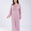 Hawanem Djellaba d'intérieur brodée – Réf 16136 – Mauve