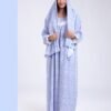 Hawanem Robe de prière avec voile fleurie – Réf 18114 – Lavande