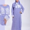 Hawanem Robe de prière avec voile dentelle – Réf 18117 – Lavande