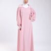 Hawanem Robe de prière manches dentelle – Réf 18130 – Rose