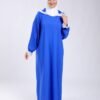 Hawanem Robe de prière manches dentelle – Réf 18131 – Bleu roi