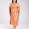 Hawanem Robe chemise longue ceinturée – Réf 18622 – Orange