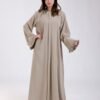 Hawanem Robe longue à volants aux manches – Réf 18625 – Taupe