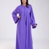 Hawanem Robe longue à volants aux manches – Réf 18625 – Violet