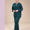 Laluna Ensemble tunique et pantalon – Réf 14335 – Vert bouteille