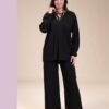 Laluna Ensemble tunique et pantalon – Réf 14335 – Noir