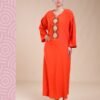 My Couture Caftan d'intérieur brodé – Réf 14301 – Orange