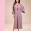 My Couture Caftan d'intérieur brodé – Réf 14535 – Taupe