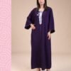 My Couture Caftan d'intérieur brodé – Réf 14535 – Violet