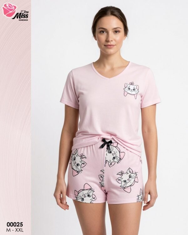 Rose Miss Pyjama short – Réf 00025 – Rose