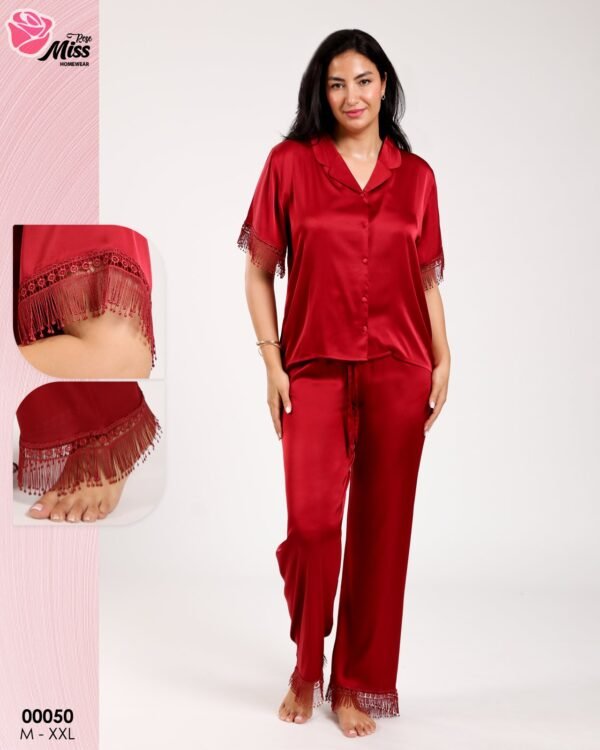 Rose Miss Pyjama satin – Réf 00050 – Bordeaux