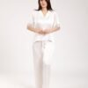 Rose Miss Pyjama satin – Réf 00050 – Blanc