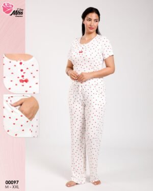 Rose Miss Pyjama – Réf 00097 – Blanc