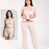 Rose Miss Pyjama 4 pièces – Réf 00143 – Rose
