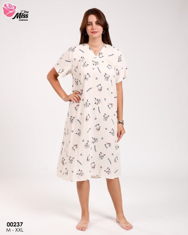 Rose Miss Chemise de nuit – Réf 00237 – Écru