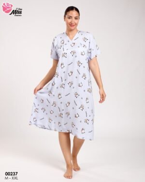 Rose Miss Chemise de nuit – Réf 00237 – Bleu ciel