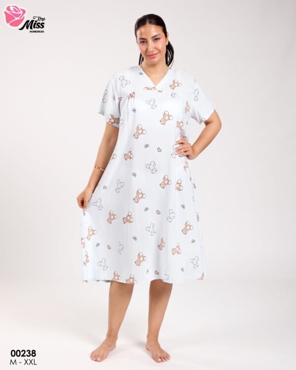 Rose Miss Chemise de nuit – Réf 00238 – Bleu ciel