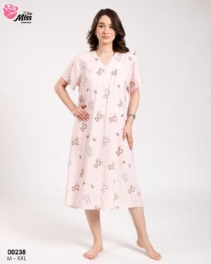 Rose Miss Chemise de nuit – Réf 00238 – Rose