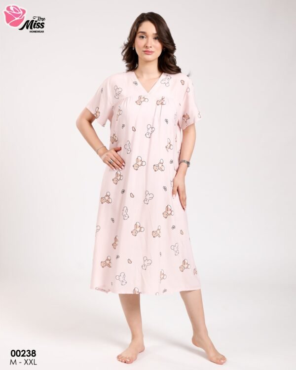 Rose Miss Chemise de nuit – Réf 00238 – Rose